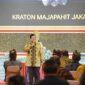 Menteri Pertahanan Prabowo Subianto menghadiri acara peresmian replika Kraton Majapahit Jakarta yang berlokasi di kawasan Cipayung. (Dok. Tim Media Prabowo)

